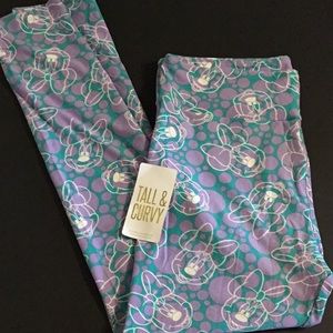 NWOT Disney Lularoe TC leggings Minnie with dots.